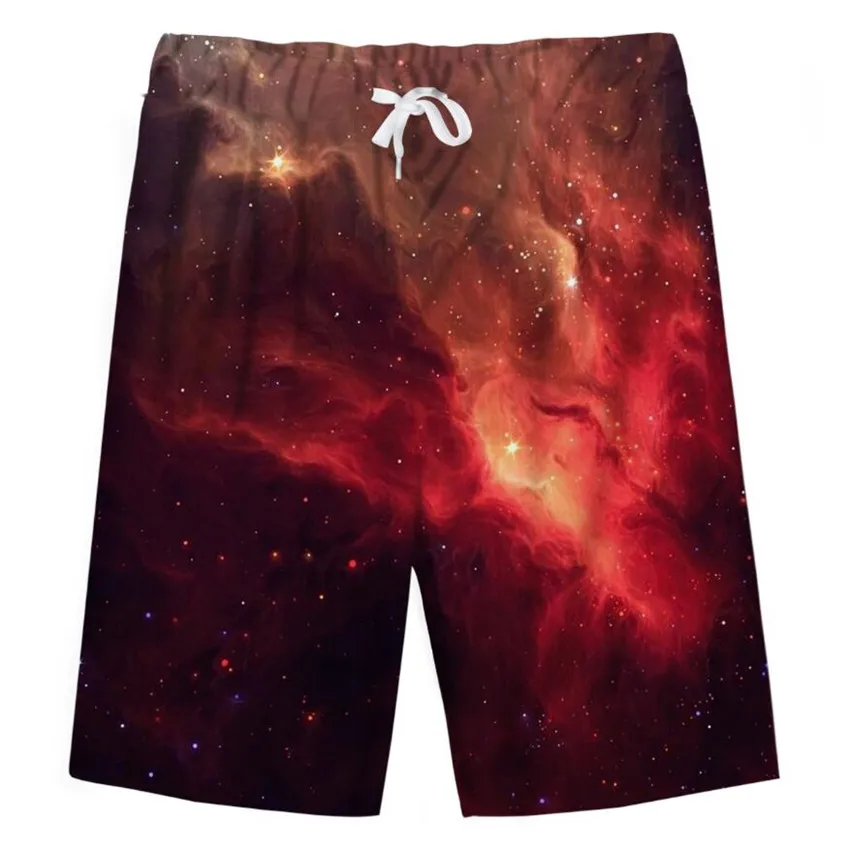 

KISSQIQI Men Short Pants 3D Printed Starry Sky Men's Pants Casual Creative Trend Summer Men's Short Pants Maixmum SIze 4XL