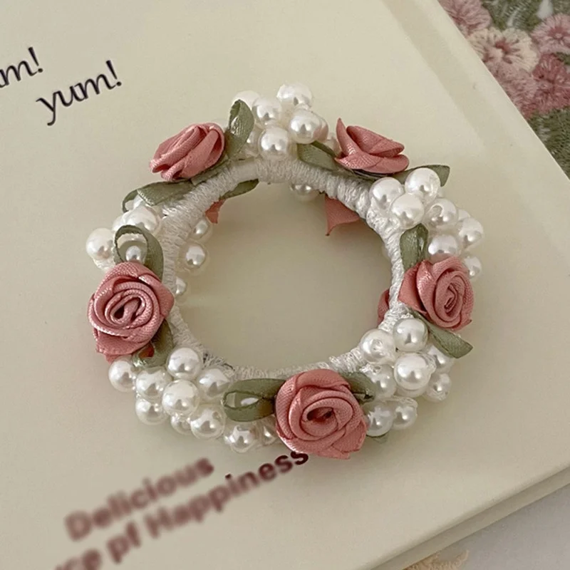 

Girls Fashion Beaded Bracelet Hair Ties Hair Bands Ropes Scrunchie Ponytail Holder