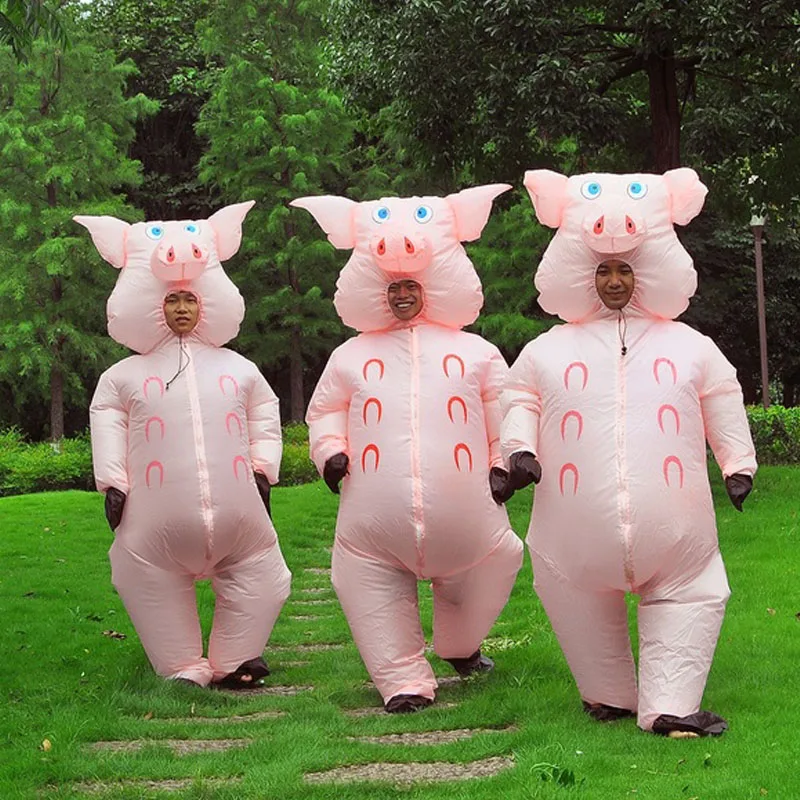 Надувной талисман мультфильма Холодное сердце Забавный поросенок для взрослых