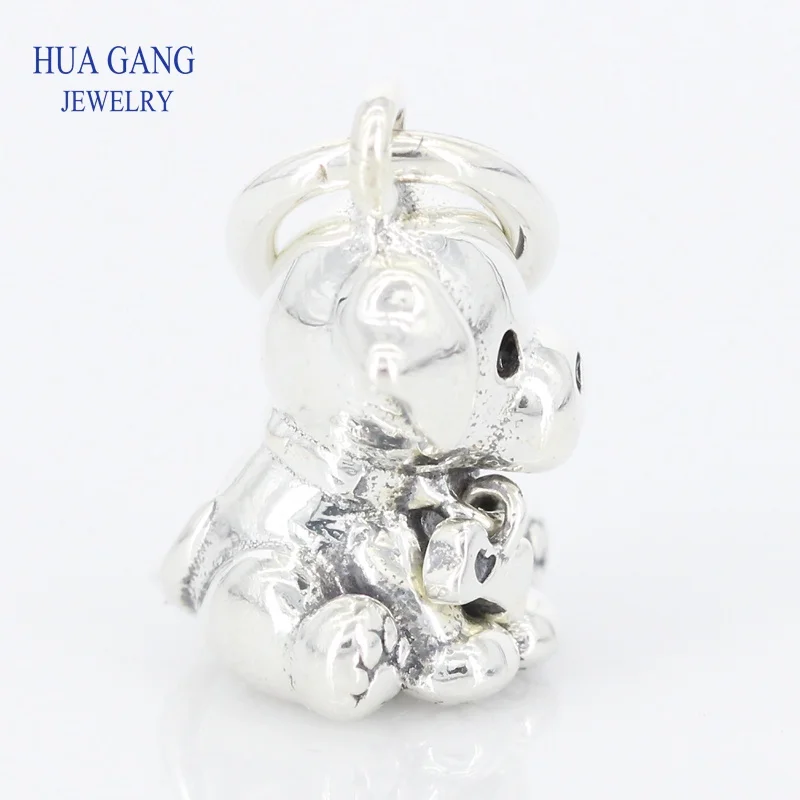 Подвеска из 100% стерлингового серебра 925 пробы с подвеской в виде Лабрадора и