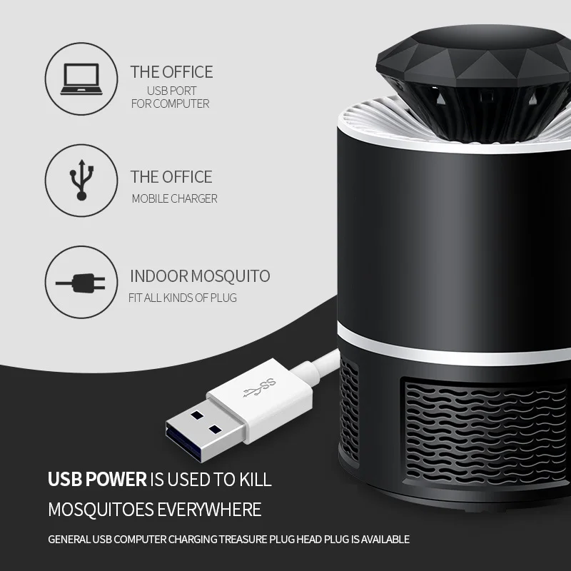 Приманка ловушка для комаров saengQ домашняя лампа насекомых с USB разъемом