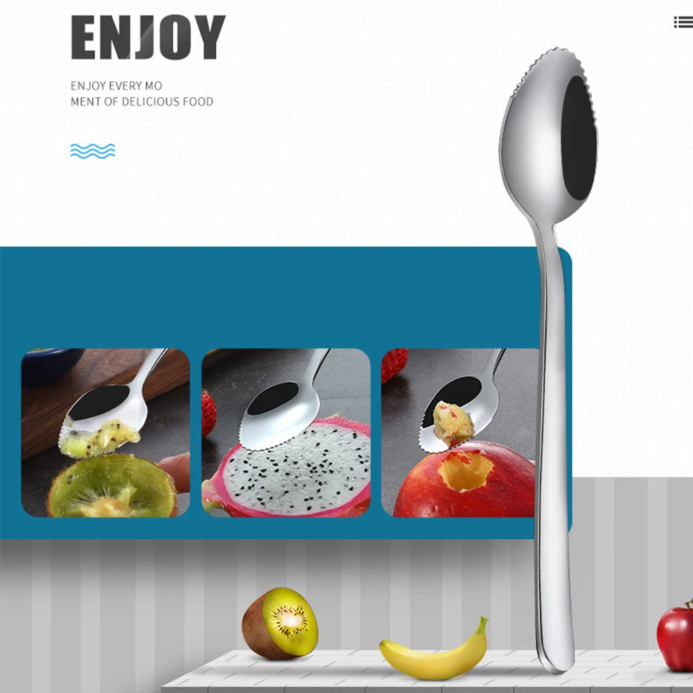 2 шт. для фруктов из нержавеющей стали дноуглубительные работы ложка Apple