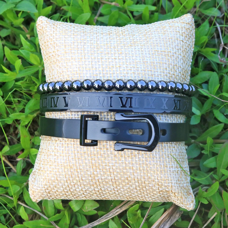 3 шт./компл. Одежда высшего качества браслет в виде ремня с пряжкой для мужчин