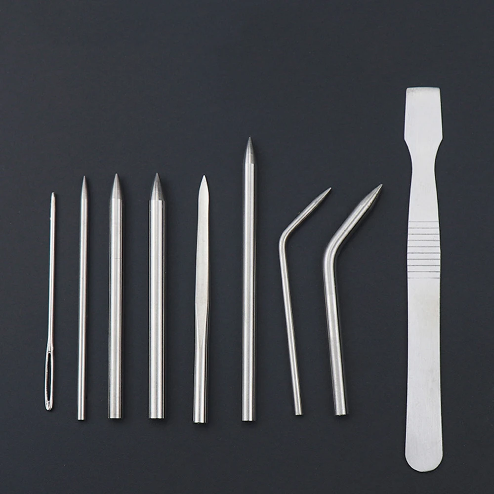 

9 Pieces Paracord Stitching Set with Cord Paracord Lacing Stitching Needles Paracord Smoothing Tool Stitching Tool