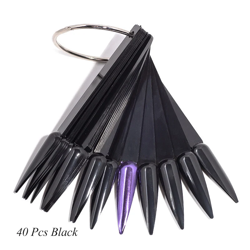 LEMOOC накладные ногти веер палец полная карта дизайн ногтей демонстрация