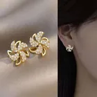 2021 тренд Новые Креативные Вращающиеся Серьги в виде крыльев мельницы для женщин, милые модные индивидуальные украшения, забавные подарки для друзей и подруг