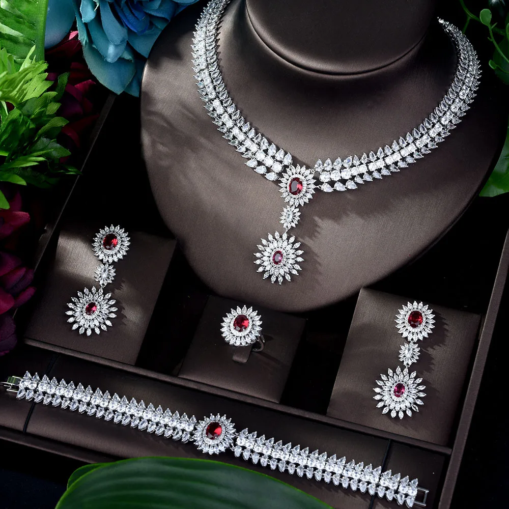 HIBRIDE Новые сверкающие ювелирные наборы с кристаллами в виде капли воды