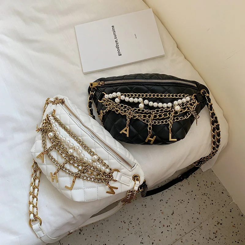 Женская поясная сумка новинка 2022 модная нагрудная женская через плечо в клетку с