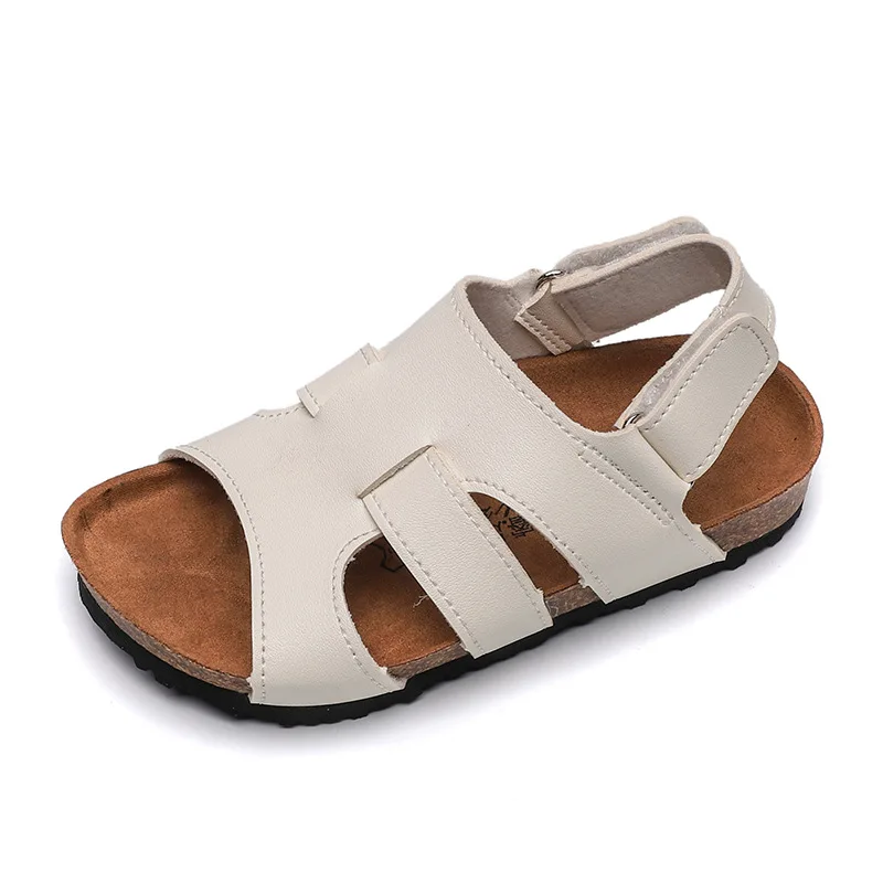 

2020 New Summer casual children's cork sandals non-slip boy's word shoes wear girls slippers beach