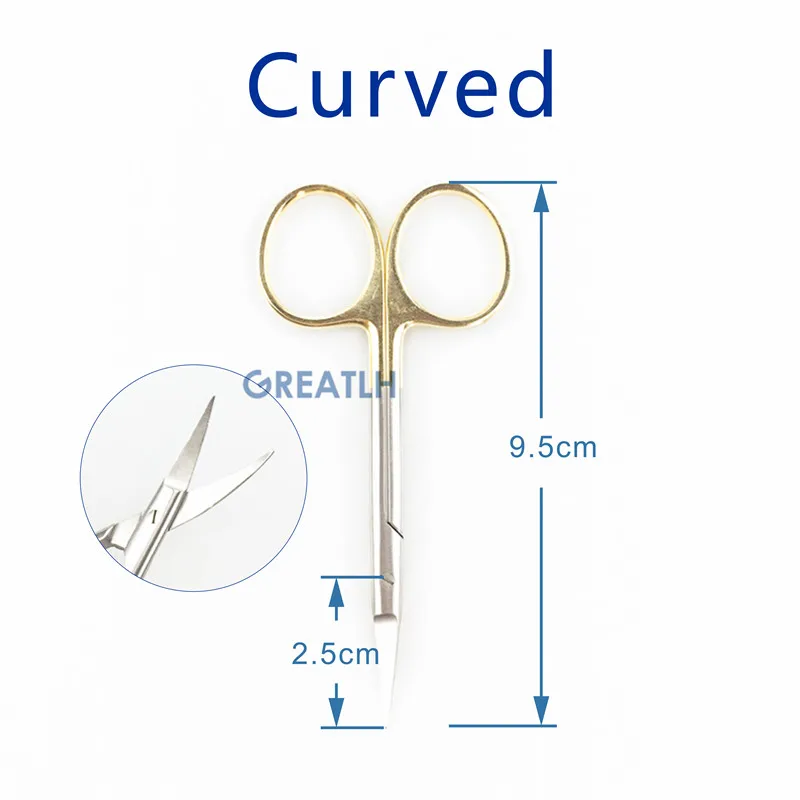 Офтальмологический диагностический прибор ветеринарные ножницы золотые ручки 9