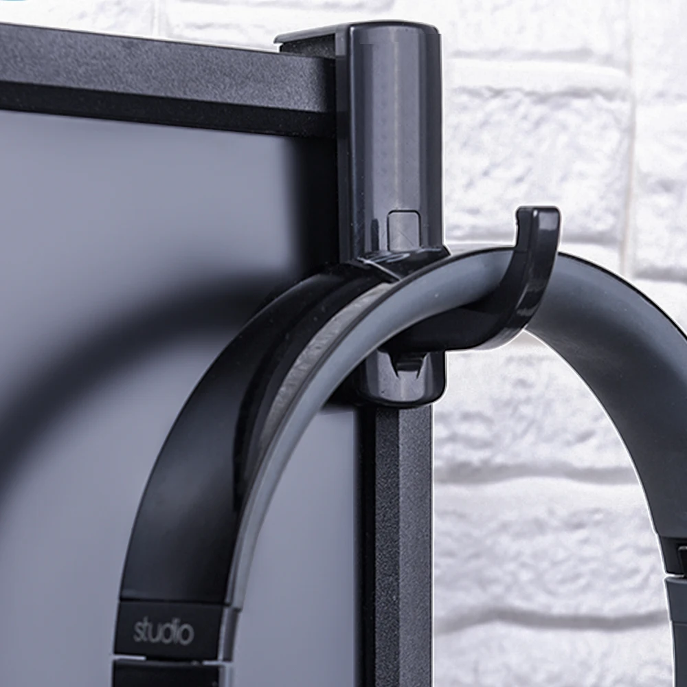 headphone holder earphone hook headset hanger for desk pc display monitor gaming earphone stand bracket head mounted accessories free global shipping