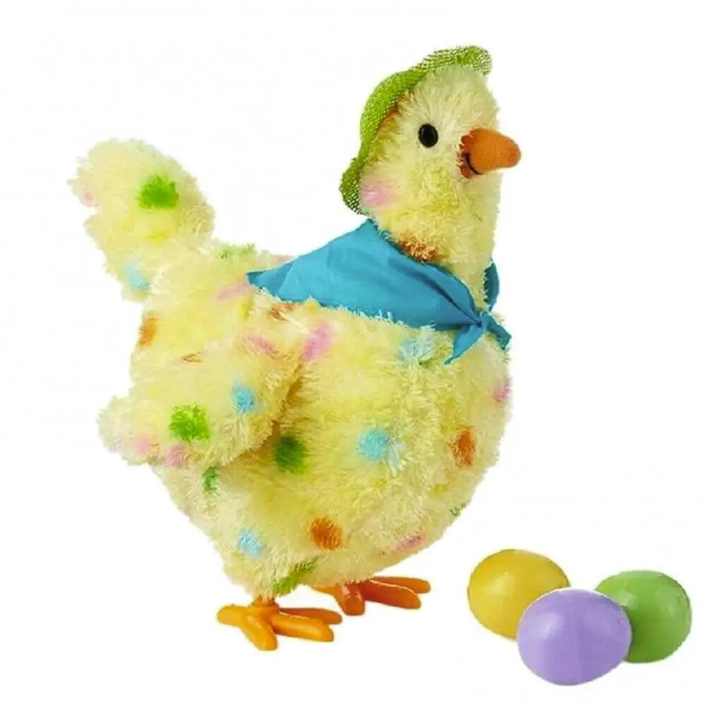 

Children Musical Cartoon Chicken Hen Laying Eggs Toy Singing Swinging Gifts Doll