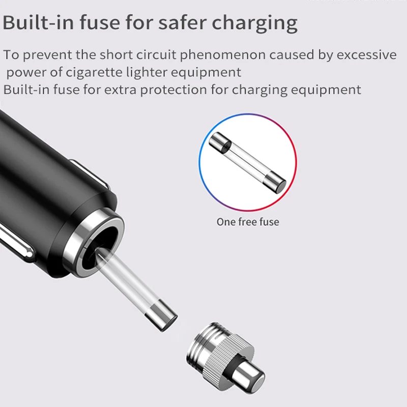 Автомобильное зарядное устройство в прикуриватель с двумя USB-портами