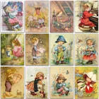 Алмазная вышивка 5D с изображением ангела, девочки, малышки, квадратная и круглая Алмазная мозаика, алмазная вышивка крестиком, домашний декор