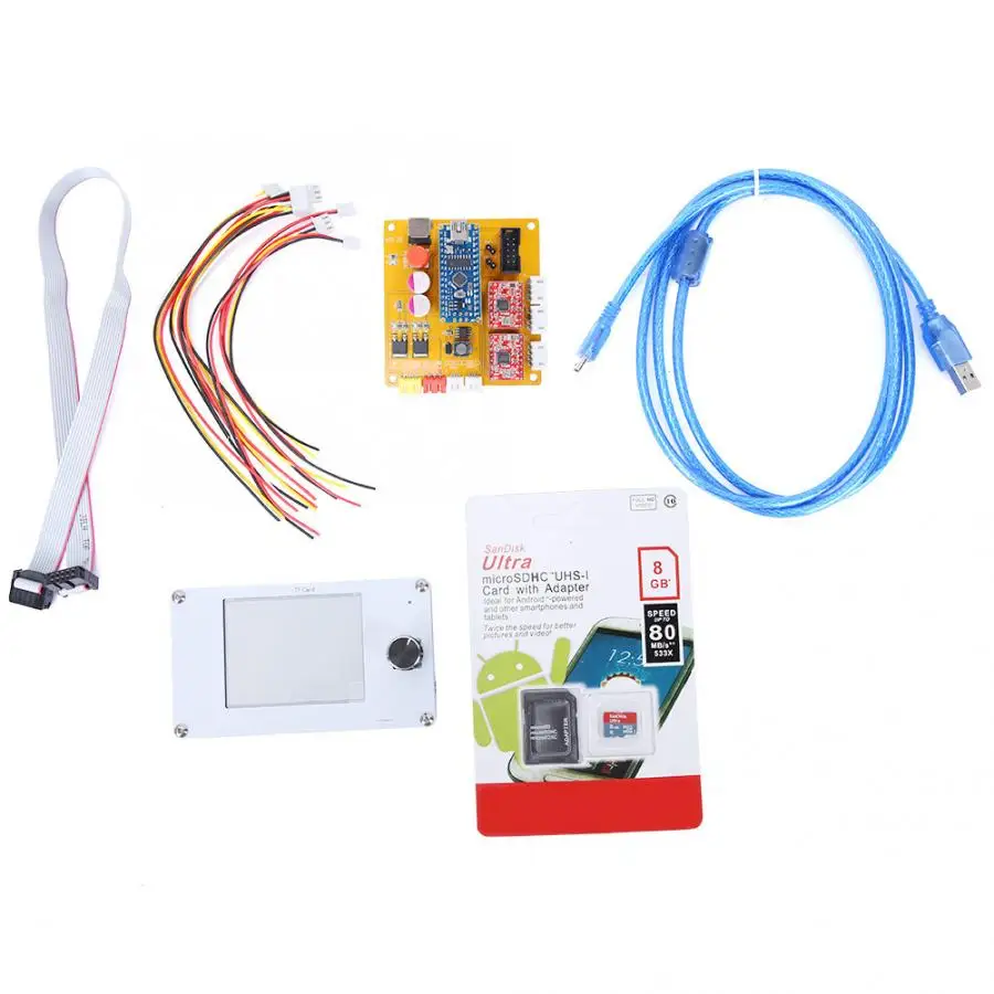 

USB Port CNC Laser Engraving Machine Control Board 12V/5V 2 Axle driver board with Control Panel For Diy Woodworking