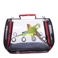 portable clear bird cage lightweight pvc breathable bird parrots cage airy travel bag easy cleaning pet supply