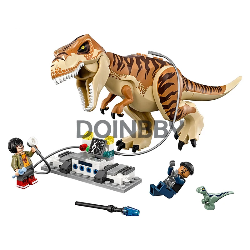 T. Rex транспорт 10927 Юрский Мир серии 609 шт. Парк Юрского периода строительные блоки модель Детские Классические игрушки 75933