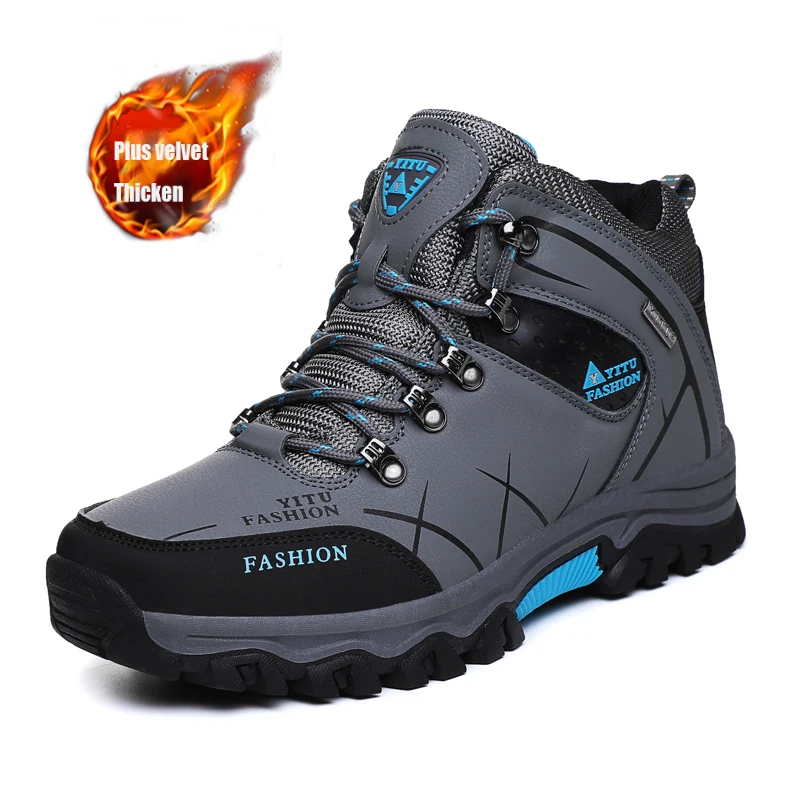 Брендовая обувь для пеших прогулок Мужская Бархатная теплая Спортивная Обувь