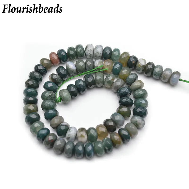 5x8 мм граненые натуральные Смешанные цвета индийский агат драгоценный камень