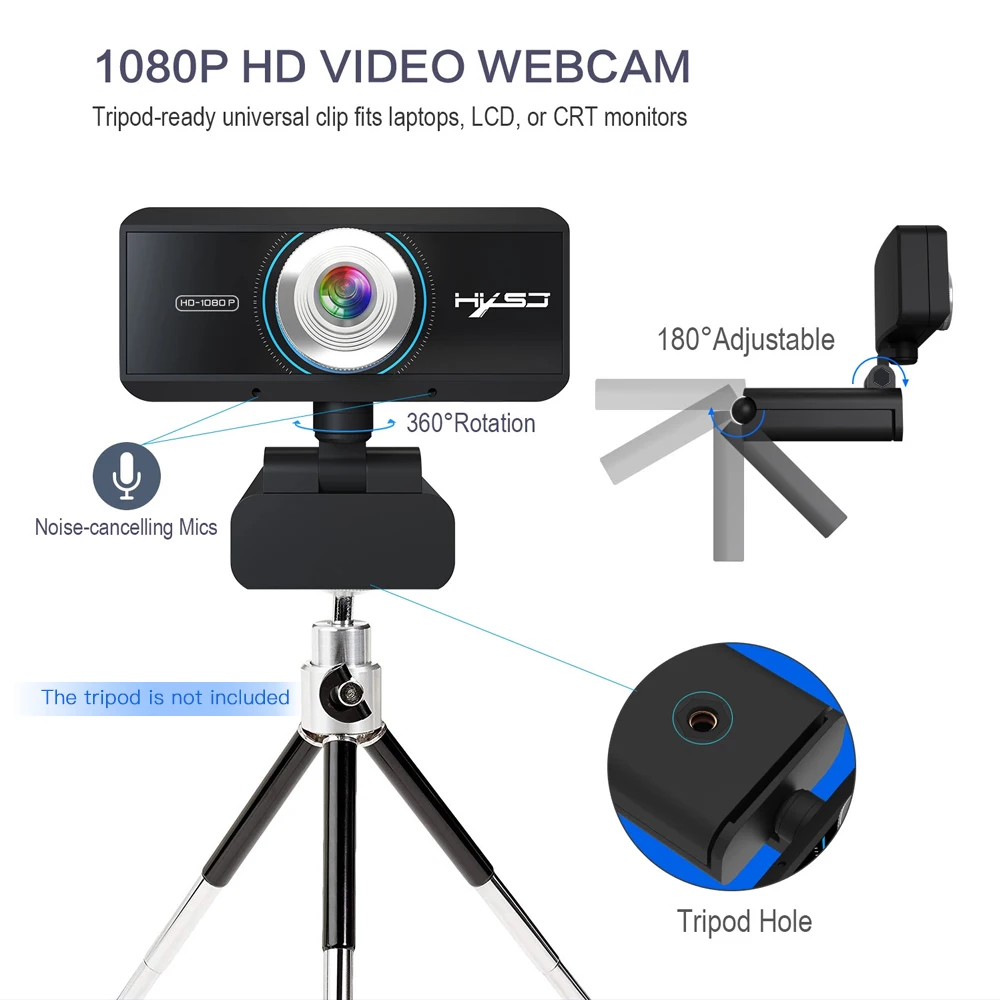 Веб камера HXSJ S4 S60 HD 1080P со встроенным микрофоном|Веб-камеры| |