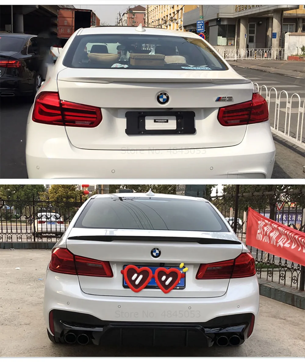 Автомобильные украшения задний спойлер из углеродного волокна багажник крыло