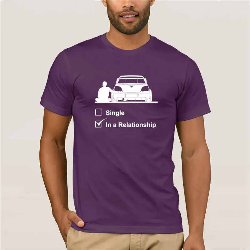 

men's casual fashion T-shirt round Mens Funny Import Car Culture Relationship Status Hot men's fun casual print T-shirt