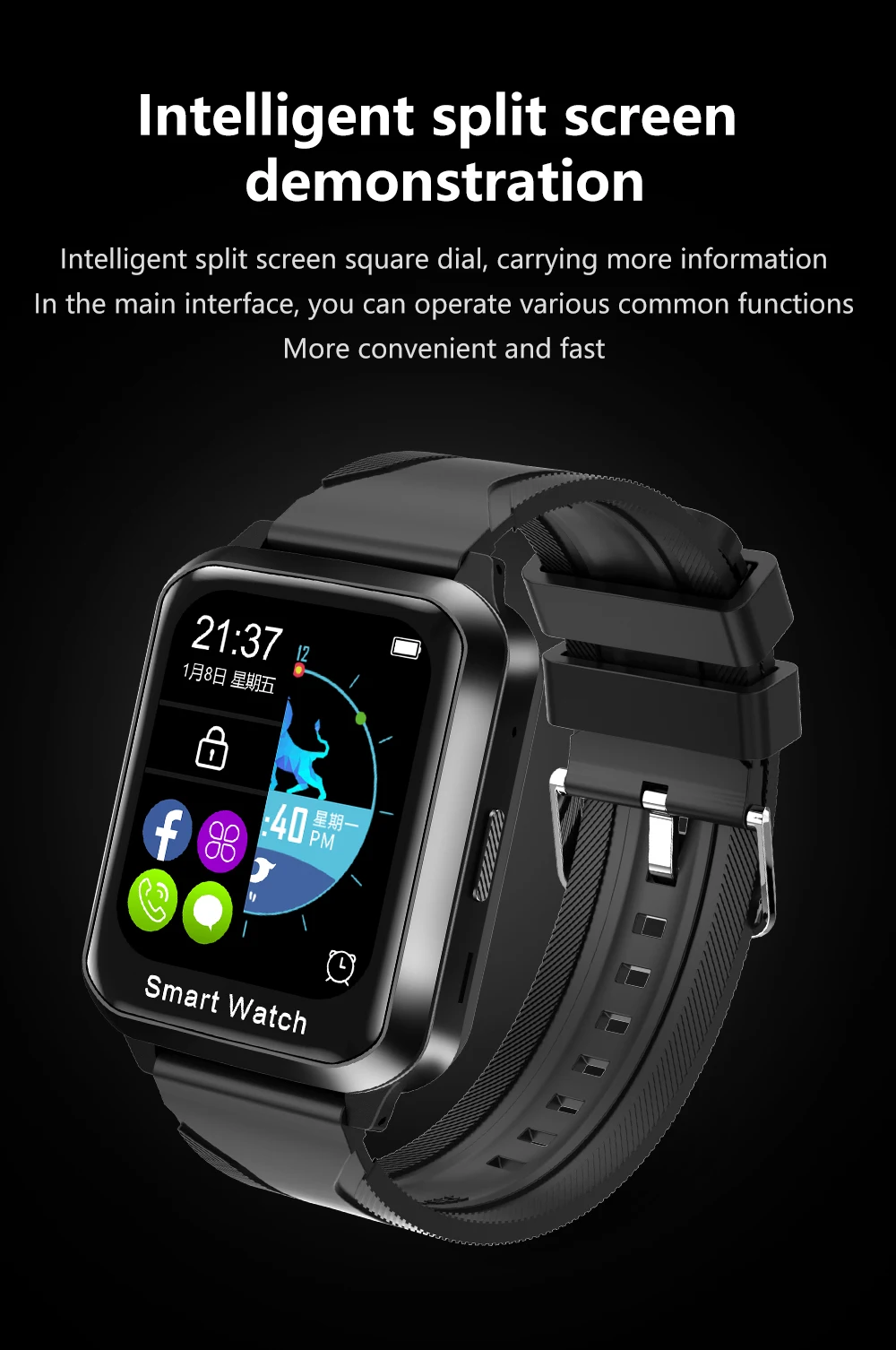 Умные часы No1 Slide Watch с TWS наушниками в одном Pop-up Push Smart Split Screen BT музыкальном плеере для Android IOS.