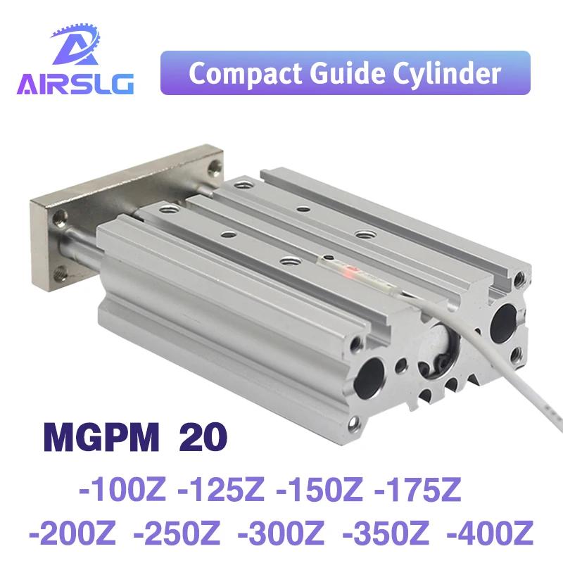 

MGPM MGPM20 100Z-125Z-150Z-175Z-200Z-250Z-300Z-350Z-400 Three-axisthin Rod Cylinder Compact guide Stable pneumatic
