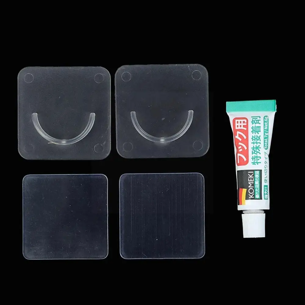 Punch-free Strong Rod Holder Curtain Bracket Hook Adjustable Self-adhesive Wall Transparent R7S7 | Дом и сад