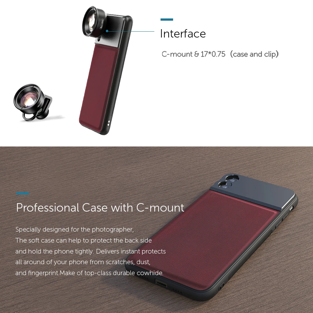 APEXEL High Quality Mobile Phone Case Cover Phone Case With C-mount For iPhone X XS Max Huawei P20 Pro For Mobile Smartphones