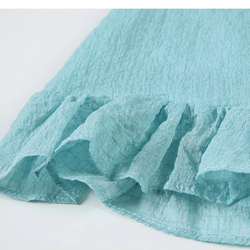 

Temperament Chiffon Pleated Solid Women's Dress Slash Neck Long Sleeve Vestidos Simple Casual All Match Sweet Summer Femme Robe