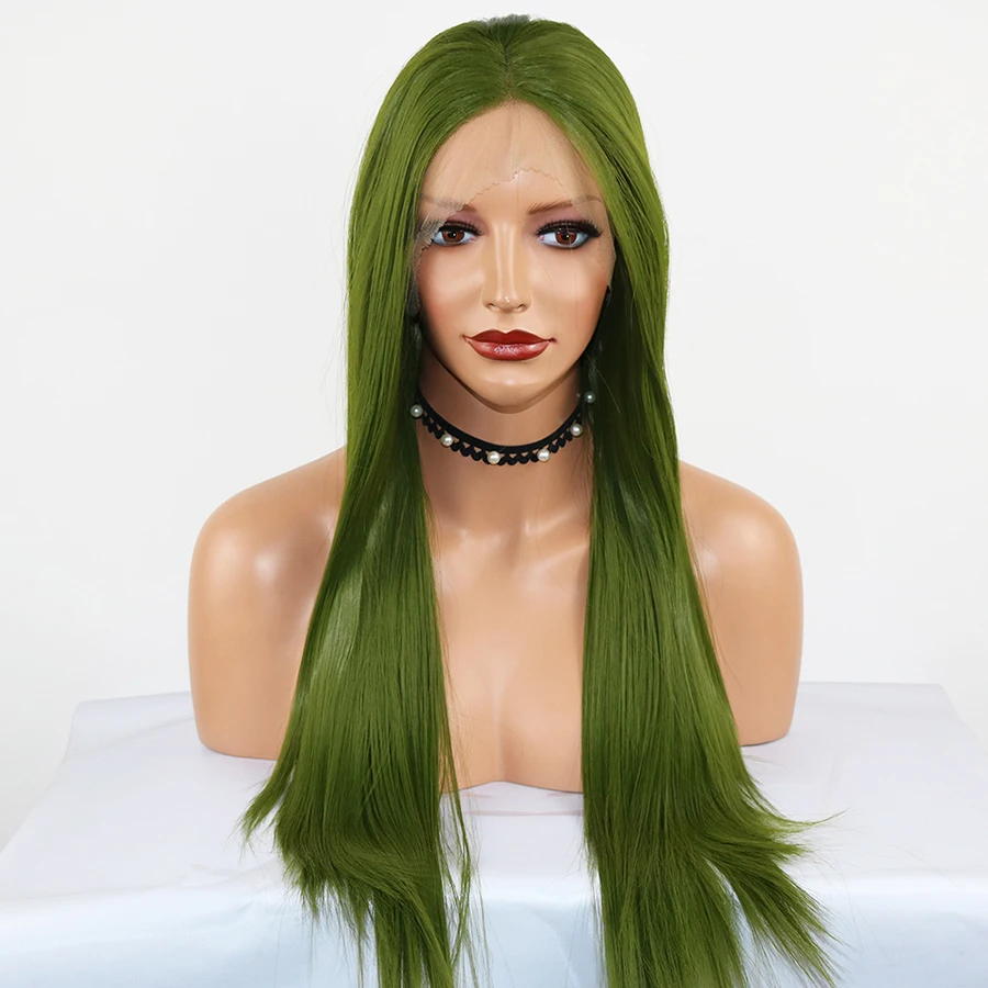 Фэнтези высокая температура термостойкие волокна волосы длинные прямые темно