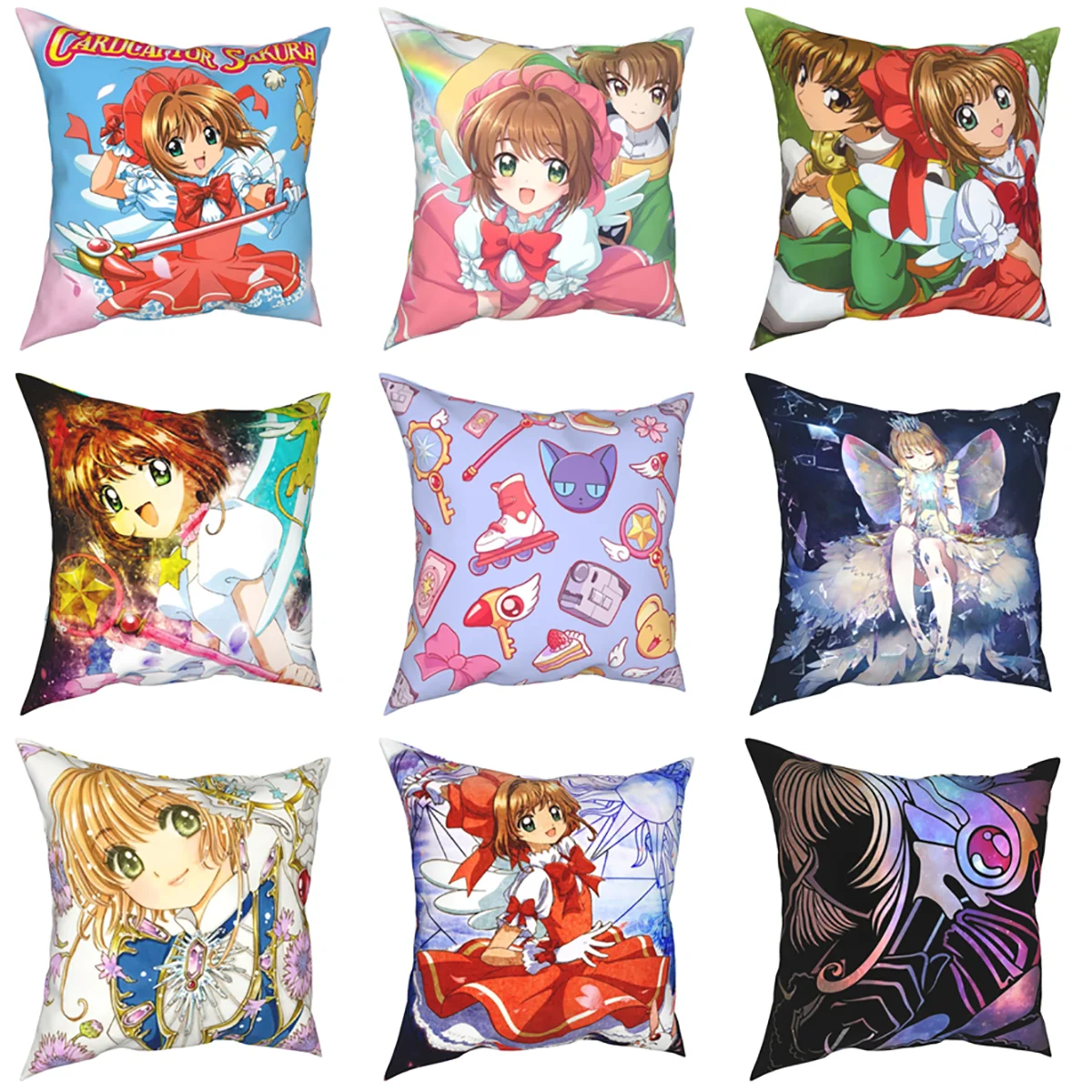 

Cardcaptor Sakura Pillowcase Cushion Cover Decor Anime Cute Keroberos Japan Manga Throw Pillow Case Cover Home 45*45cm