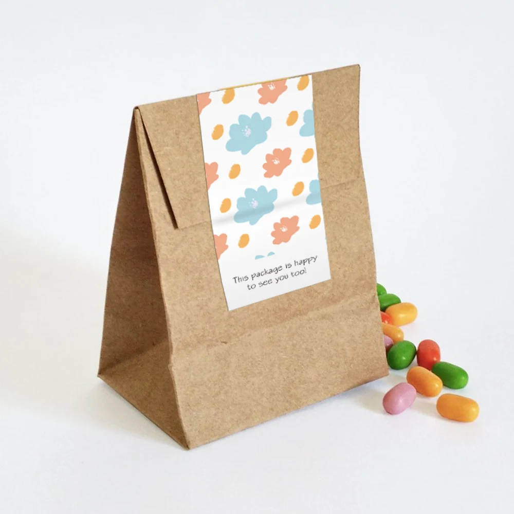 

5x10CM This Package Is Happy To See You Too Stickers Small Business Package Seal Labels Party Gift Decoration Stationery Sticker