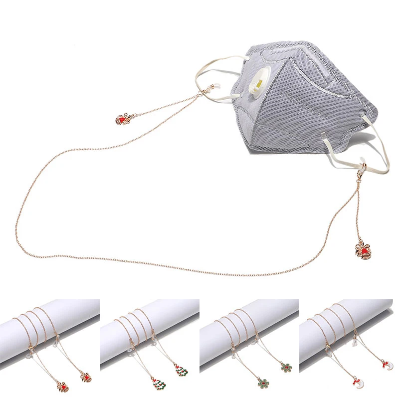 Очаровательные рождественские Нескользящие очки шнурок для очков цепочка