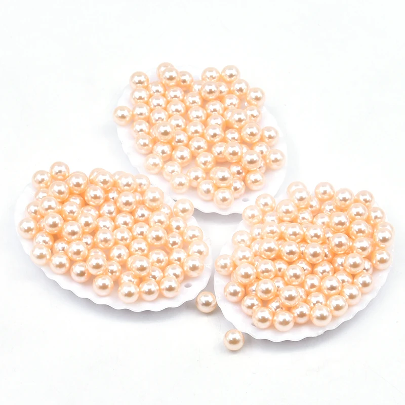 Круглые акриловые бусины для шитья жемчуга 6 мм цветные без отверстий аксессуары