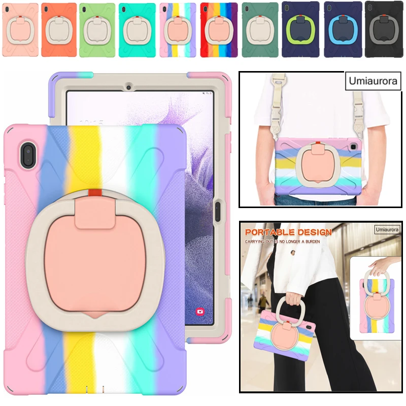 

Вращающийся на 360 градусов чехол-подставка для Samsung Tab S7 FE Plus 12,4 SM T975 T735, детский противоударный чехол для Tab A 8 10,1 2019 A7 S6 Lite, чехол