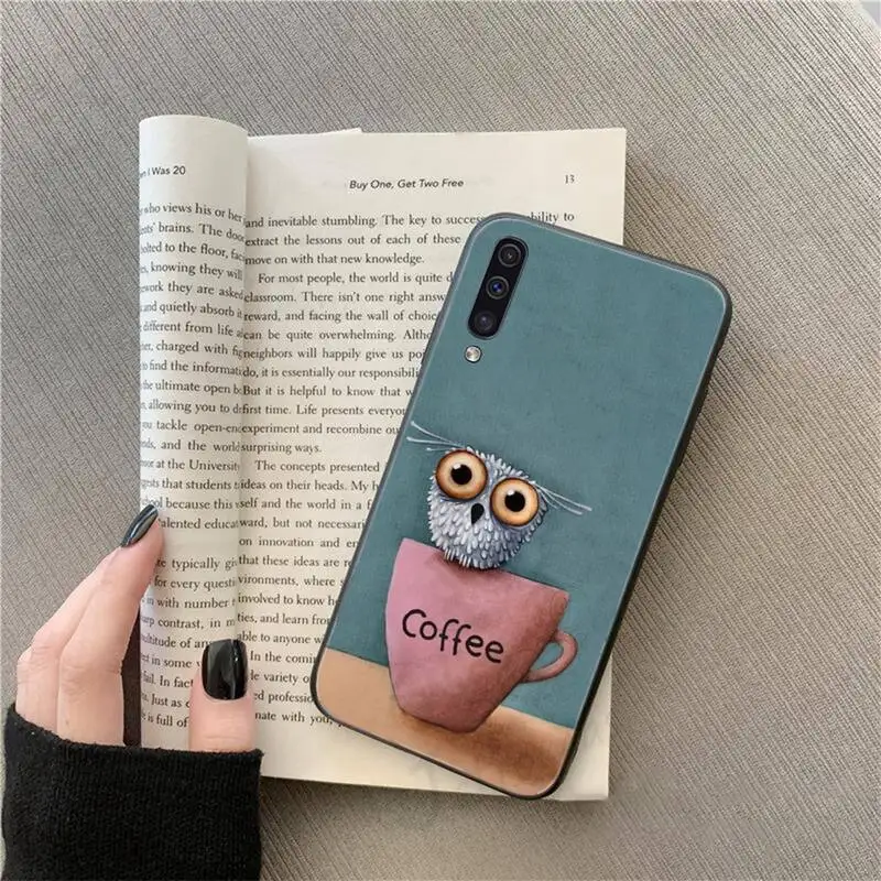 

Cute Owl Lover Cartoon pattern Phone Case For Samsung galaxy S 9 10 20 A 10 21 30 31 40 50 51 71 s note 20 j 4 2018 plus