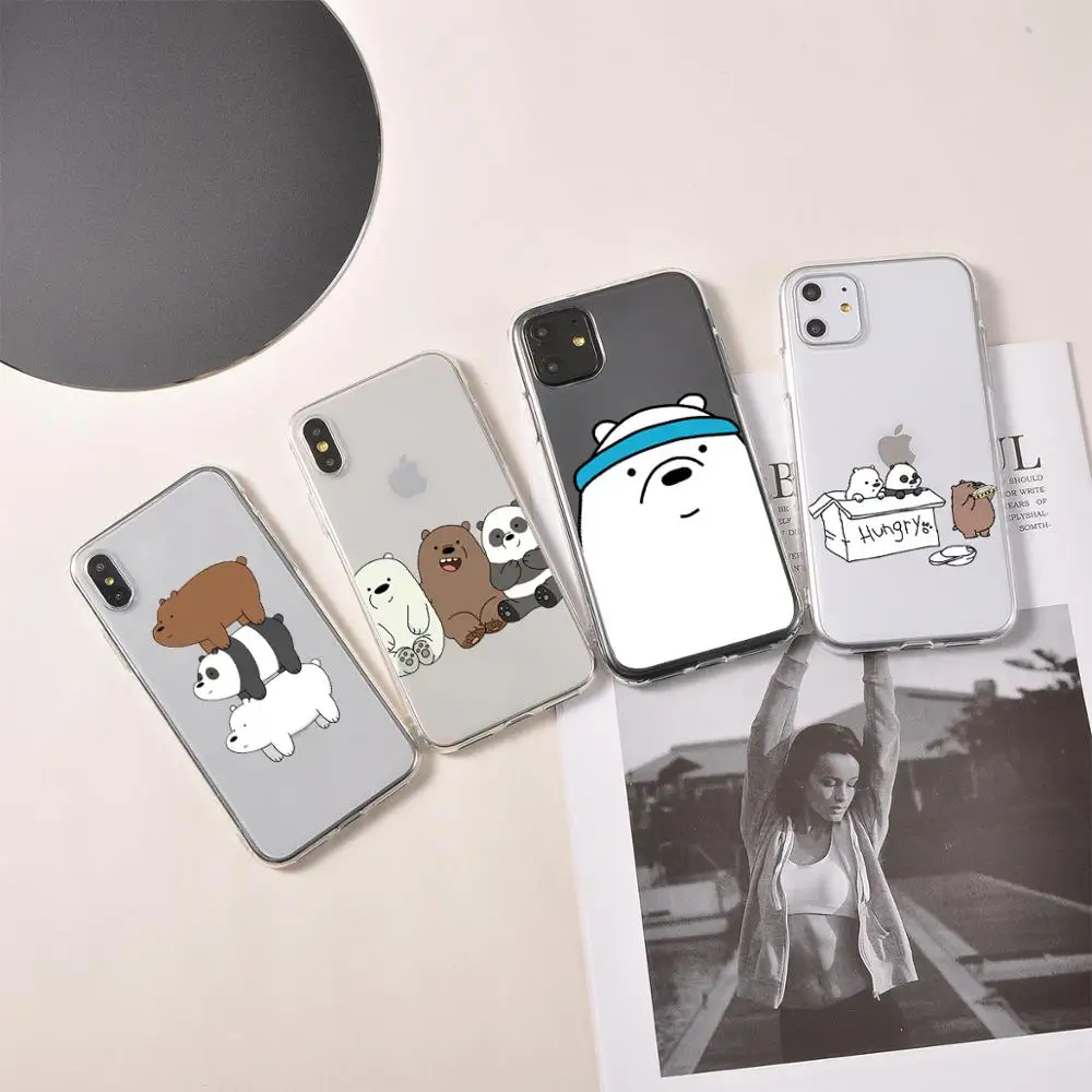 Чехол для iPhone X Xs Max XR 11 Pro с рисунком забавного медведя из мультфильма чехлы 8 7 6 6S