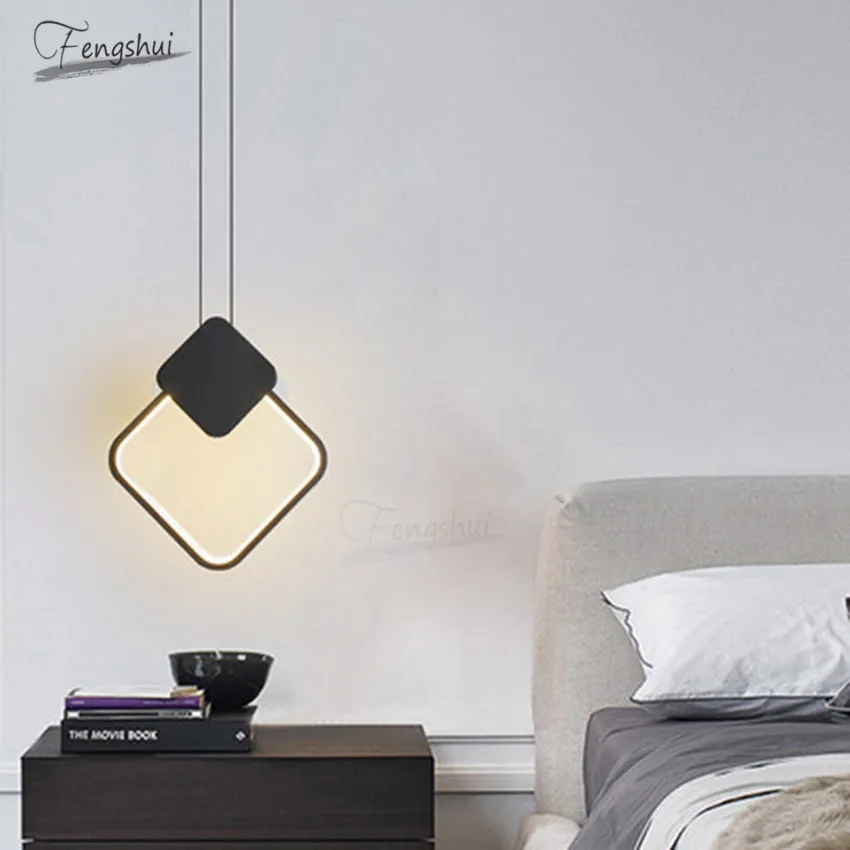 

Postmodern Long Line LED Living Room Pendant Lamps Fixtures European Hanging Lamp Restaurant Bedroom Bedside Lamp Loft Luminaria