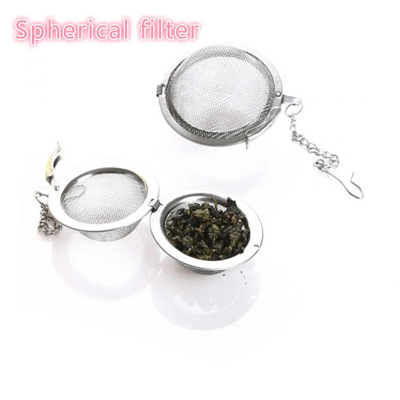 

Kitchen Tools 1 PC Stainless Steel Tea Infuser Sphere Locking Spice Tea Ball Strainer Mesh Infuser Tea Filter Strainers