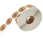 В переменного тока, 50-500 шт. этикетки круглый натуральный крафт-бумаги Наклейка спасибо уплотнение labes ручной работы с любовью стикеры Бумага стикер для канцелярских товаров 1 дюйм