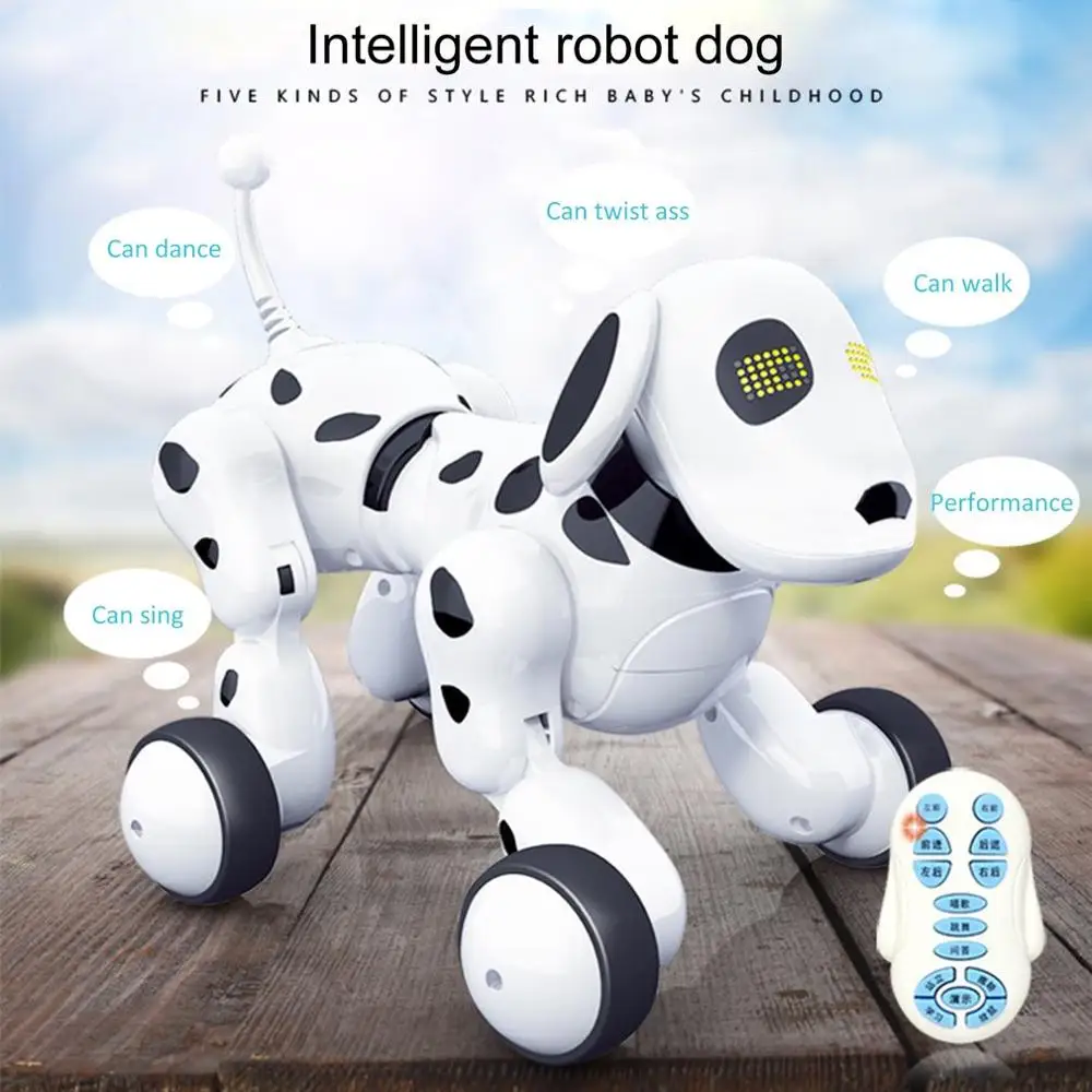 Милая умная собака с инфракрасным пультом дистанционного управления робот петь
