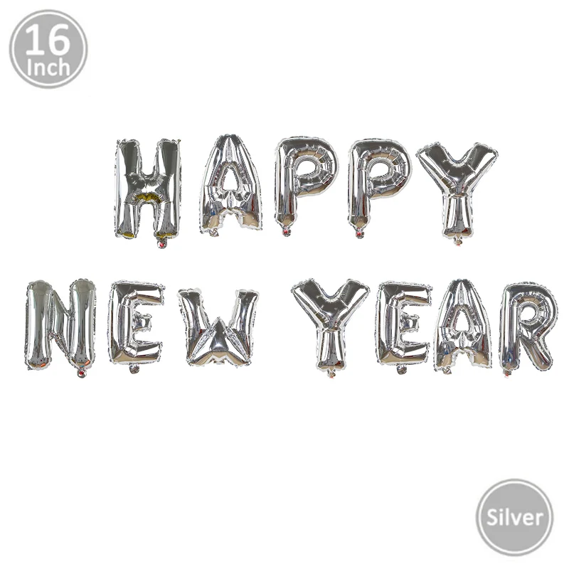 Happy New Year Счастливый год фольгированные воздушные шарики с буквами и цифрами рождественские украшения для дома вечерние воздушные шары из розового золота новогодний декор - Цвет: Happy New Year