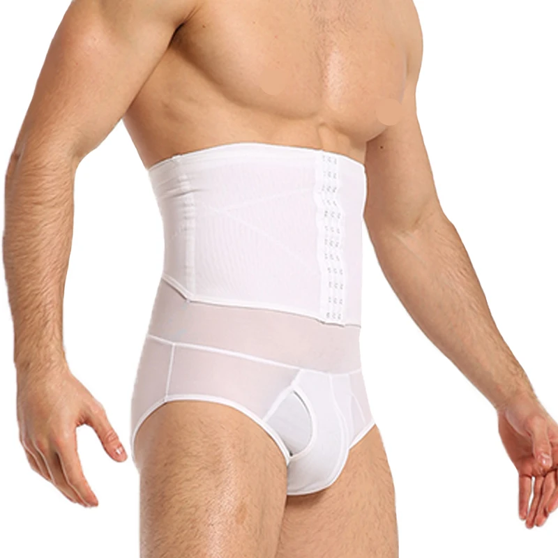 

CXZD Men Body Shaper waist triangle Breathable Slimming High Waist Shapewear Modeling Panties Breasted Briefs Stretch Underwear