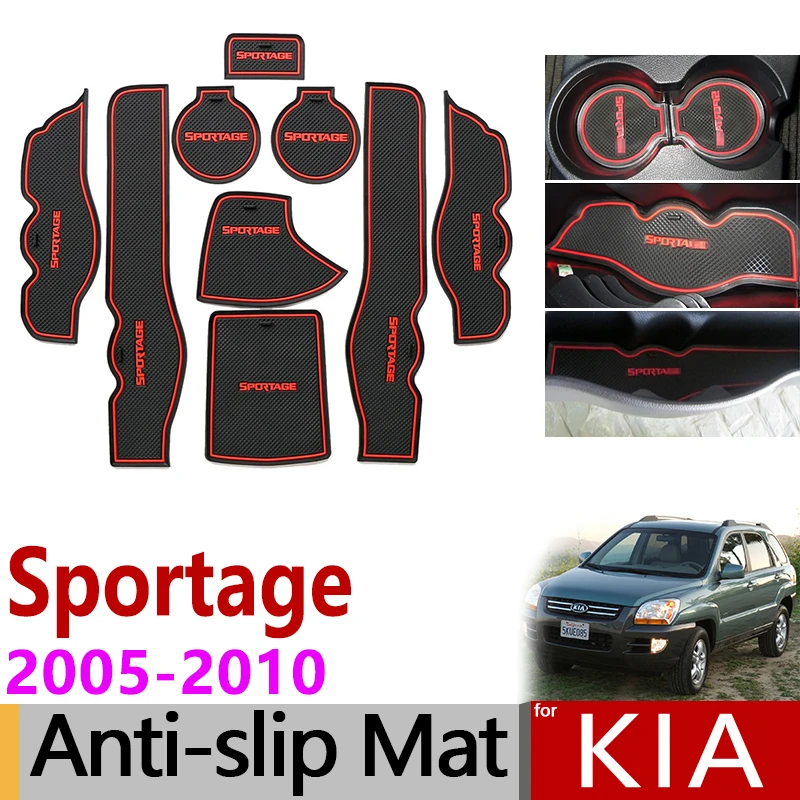 9 шт. противоскользящие резиновые подставки для KIA Sportage 2005 2006 2007 2008 2009 2010 JE KM MK2 |