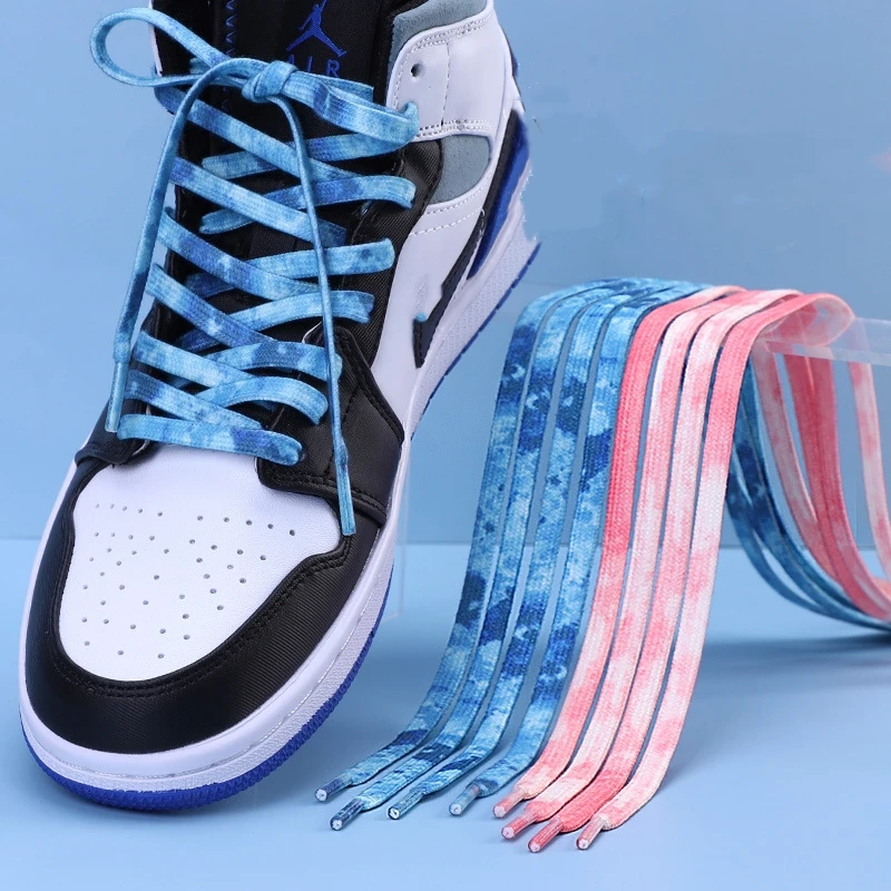 Модные плоские шнурки унисекс для обуви с рисунком граффити яркие холщовые