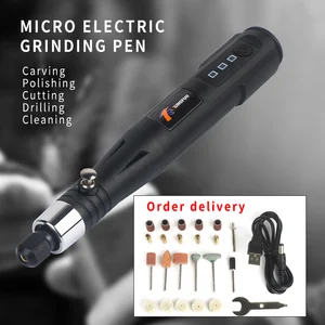 Электрическая мини-дремель для ногтей, 15000 об.мин., с аксессуарами для полировки