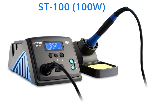 ST-100 100W 60 Вт 80 Вт 100 Вт Регулируемая Температура электрическая паяльная станция цифровая паяльная станция для ЖК-дисплей Дисплей состояния заданием будильника ESD ST-60 ST-80 ST-100 - Цвет: ST-100 100W