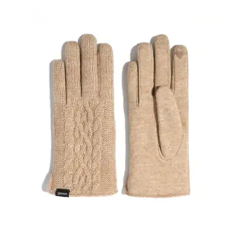 Женские кашемировые перчатки, теплые зимние перчатки для работы с сенсорным экраном, уличные морозостойкие вязаные шерстяные перчатки, пер...
